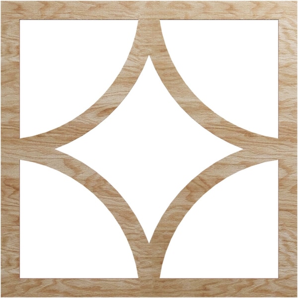 Ekena Millwork Statesman Wood Fretwork Pierced Ceiling Medallion, Red Oak, 24"OD x 15 3/8"ID x 1/4"T CMWP24X24X0250STRO - main